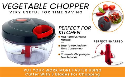 Oblivion Chopper for Kitchen Use – Plastic| Vegetable Hand-Pull Food ...