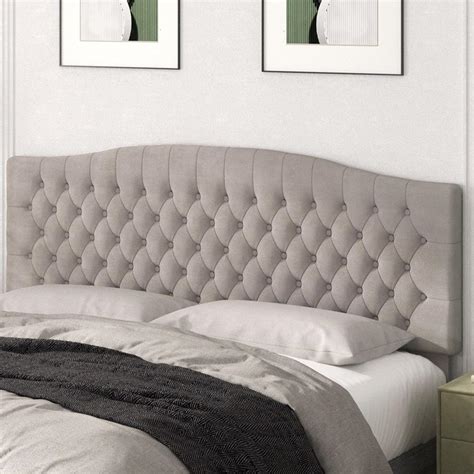 Amazon.com - Befurtori Velvet Upholstered King Size Headboard Only ...