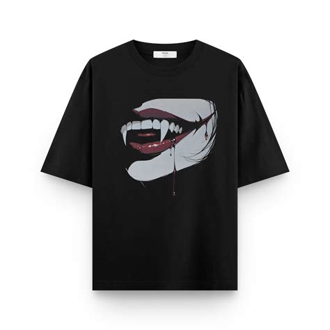 Vampire Lady T-Shirt - Dark Gothic Graphic Tee with Bloody Vampire Fac ...