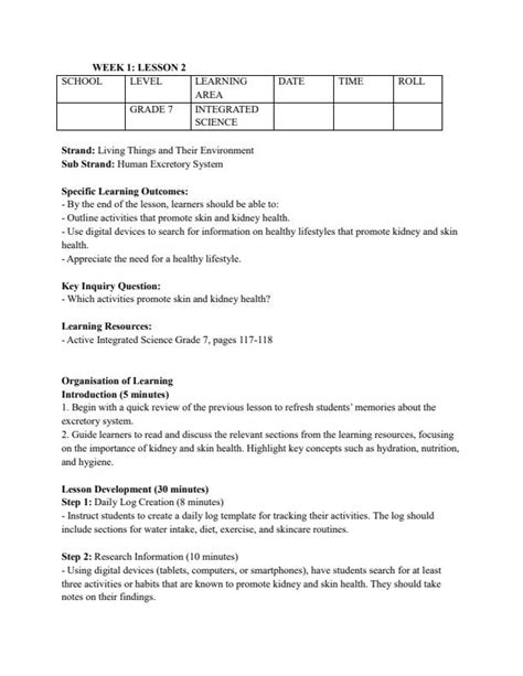 Image result for Grade 7 Science Lesson Plans