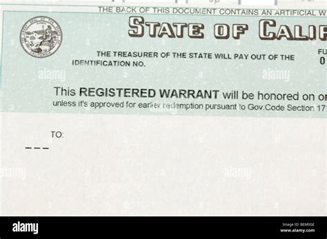 Cash-strapped California issues "registered warrant" also known as an ...