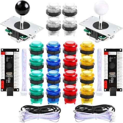 Hikig 2 Player LED Arcade Games DIY Parts Kit 2X USB | Ubuy India