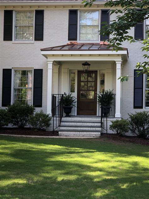 Front Porch Colonial House, Portico Entry Colonial, Brick Colonial ...
