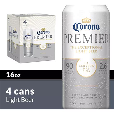 Corona Premier Mexican Lager Import Lower Calorie Light Beer, 4 pk ...
