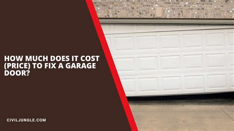 Garage Door Repair Cost