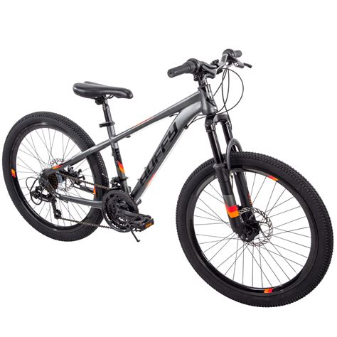 Huffy Scout Hardtail Mountain Bike, 24" Wheels, 21-Speeds, Disc Brakes ...