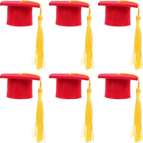 Amazon.com: LOGOFUN 6 Pcs Mini Graduation Cap Bottle Toppers Graduation ...