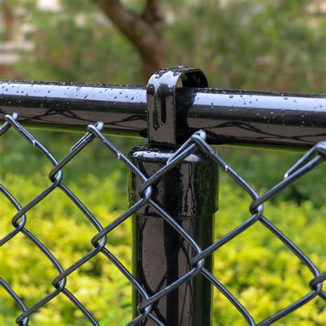 Black Galvanized Steel Chain Link Fence Kit - 7 Gauge - 6x50 ft. | ALEKO