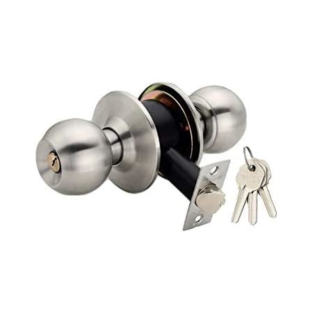 Dorset Stainless Steel Matt Finish Round Cylindrical Door Lock for Door ...