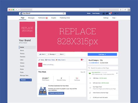Facebook 2016 Template Mockup Free PSD | Download Mockup