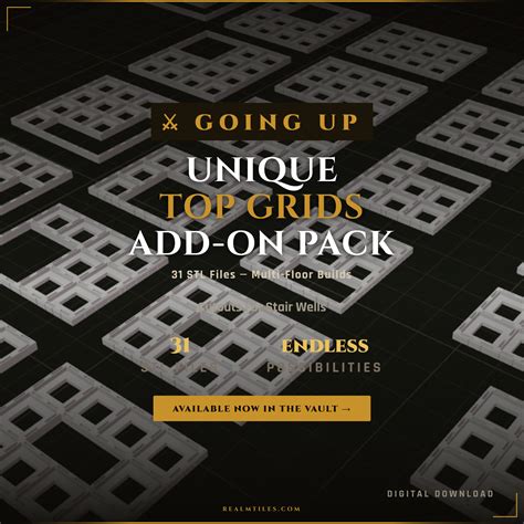 Unique Top Grids - 31 STLs (For towers, two-story buildings, and ...