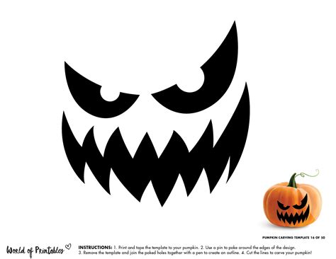 Scary Halloween Pumpkin Stencils Printable | FREE Printable HQ