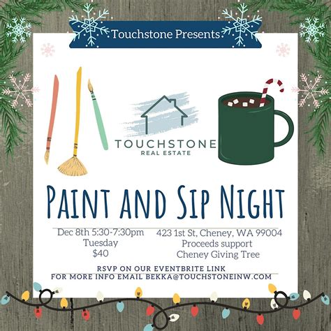 December Paint and Sip, Touchstone Real Estate, Cheney, 8 December 2023 ...