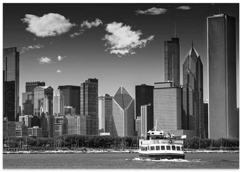 CHICAGO Monochrome Skyline | Art Gallerie – ArtGallerie