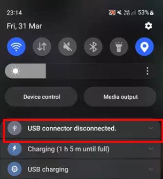 Android System USB Connector Disconnected 的图像结果