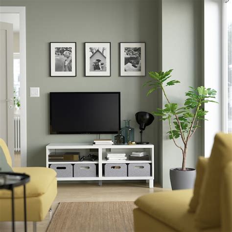 BESTÅ TV bench, white, 120x40x48 cm (471/4x153/4x187/8") - IKEA