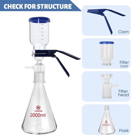 CHSZCHC Lab Vacuum Filtration Distillation Apparatus with India | Ubuy