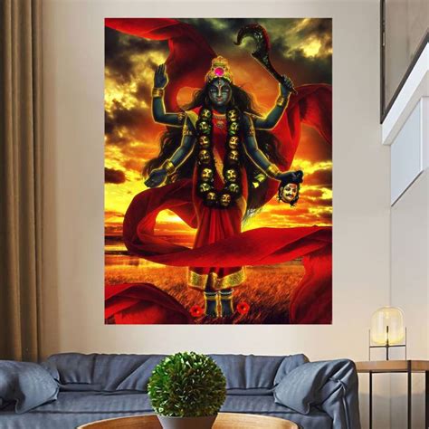 Emo 45.72 cm Maa kali mata rudra roop High Resolution Wall sticker ...