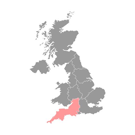 South West England, UK region map. Vector illustration. 20646737 Vector ...