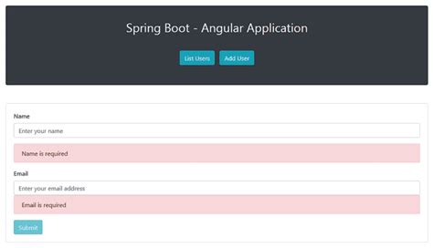 Spring Boot and Angular Example 的图像结果