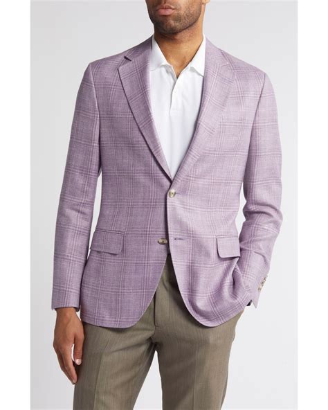 Peter Millar Hyperlight Soft Plaid Wool & Silk Blend Sport Coat in ...