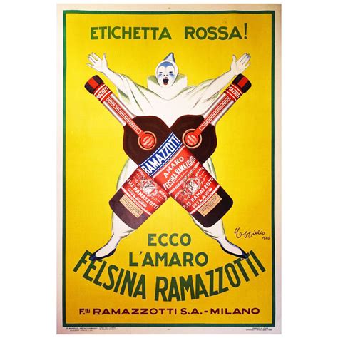 Felsina Ramazzotti 1926 Italian Alcohol Advertising Poster, Leonetto C ...