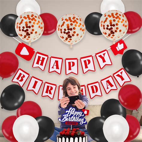 KARAQY YouTube Themed Party Supplies, YouTube Inspired India | Ubuy
