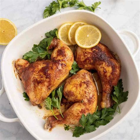 Oven Baked Chicken Quarters - Pinch of Wellness