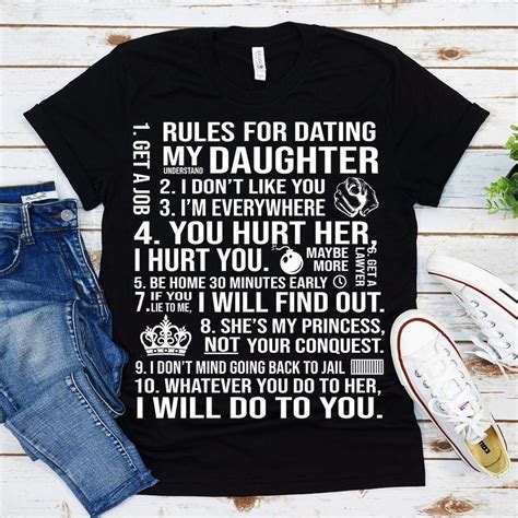 Rules for Dating My Daughter - Family Shirts Men, Woman Birthday T ...