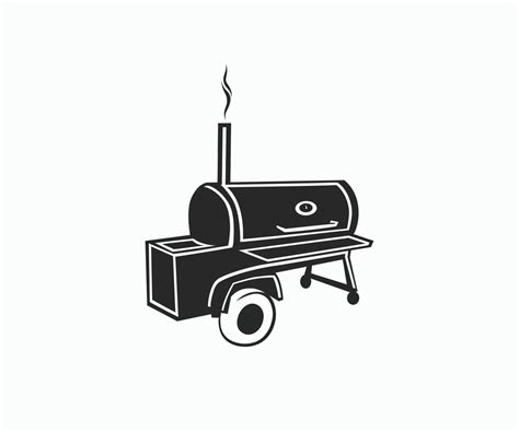 Barbecue Smoker vector icon. BBQ charcoal grill icon template. 10624226 ...