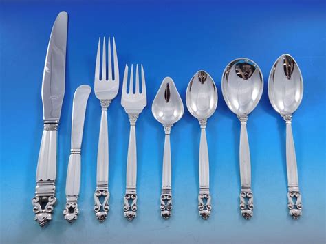 Acorn by Georg Jensen Sterling Silver Flatware Dinner Set fo