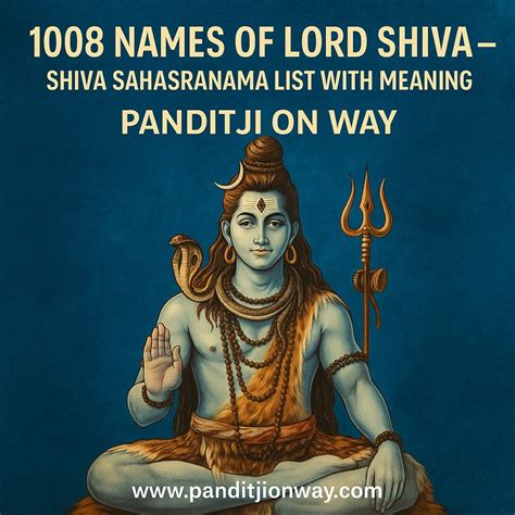 1008 Names of Lord Shiva – Shiva Sahasranama List with Meaning