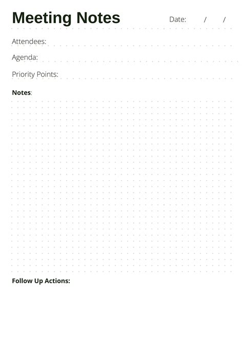 Simple Meeting Notes Template 的图像结果