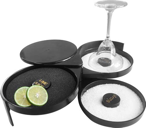 Amazon.com | 3 Tier Margarita Salt Rimmer Set Bamboo. Family Party Salt ...