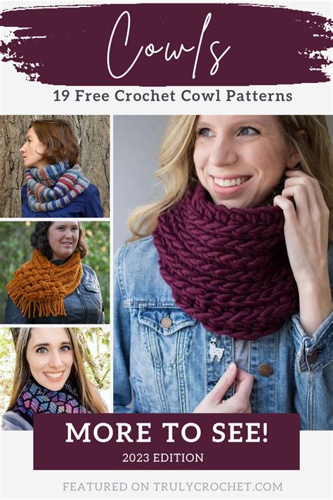 19 Free Crochet Cowl Patterns - 2023 Edition - Truly Crochet