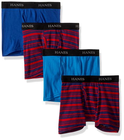 Buy Hanes Boys' Big Ultimate Dyed Boxer Brief 4-Pack, Assorted, Extra ...