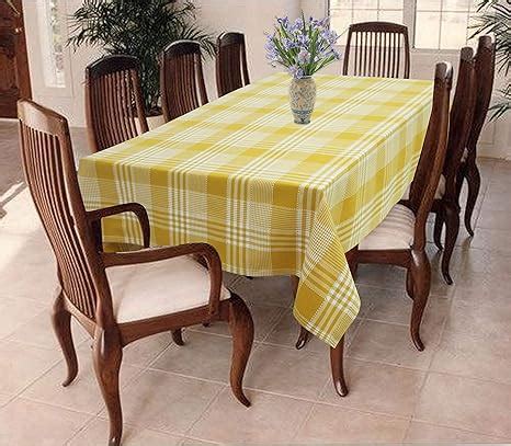 Buy AIRWILL 100% Cotton Checkered Pattern 8 Seater Rectangle Table ...