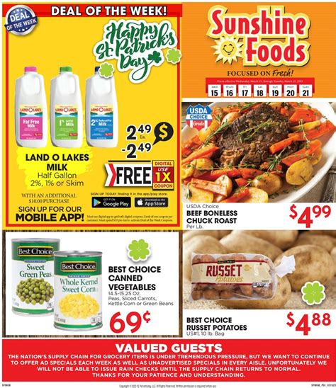 Sunshine Foods Ad Circular - 03/15 - 03/22/2023 | Rabato