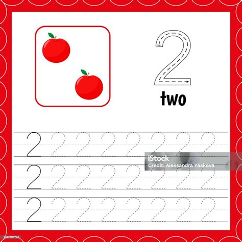 Cards With Numbers For Children Trace The Line For Kids Learning To Count And To Write Number ...