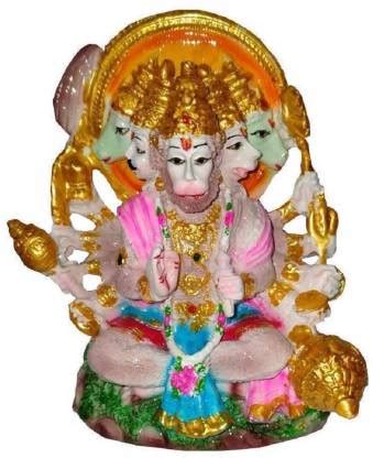 Unique Collection Panchmukhi Lord Hanuman ji Idol Polyresin Finish ...