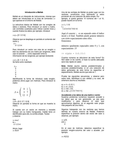 Matriz En El Script De MATLAB 的图像结果