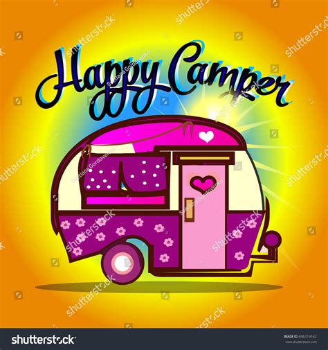 See related image detail. Happy Camper Cartoon Stock Vector (Royalty Free) 696319162
