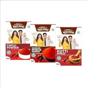 Heeral Wah India Masala Powder Combo Offer: Chilli Powder 100g + Mirch ...