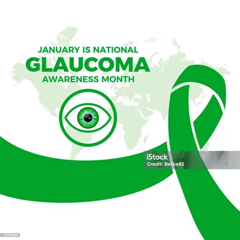 January Is Glaucoma Awareness Month Poster Vector Illustration Stock ...