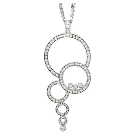 Chopard Happy Diamonds 18k White Gold 3.0ct Diamond Heart Pendant ...