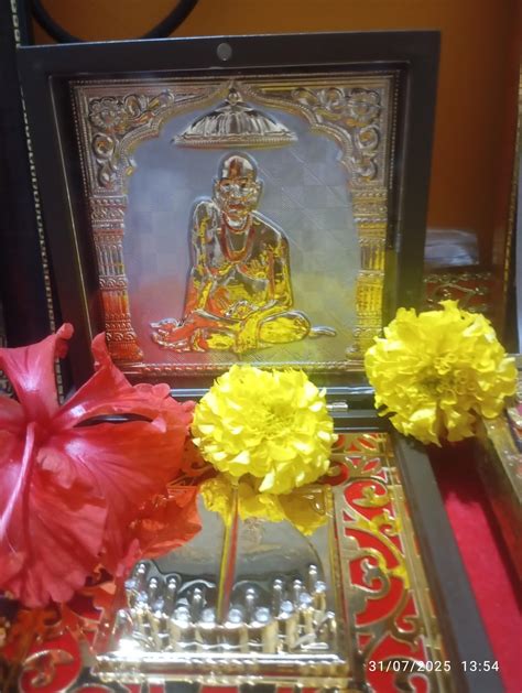 ARTSMINE Premium Gold Plated Swami Samarth Pooja Box with Charan Paduka ...
