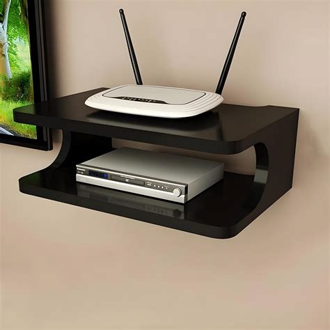 Dime Store Set top Box Stand | WiFi Router Holder Wooden Wall Shelves ...