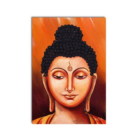 Meditating Gautam Buddha Original Design Canvas Printed Wall Painting ...