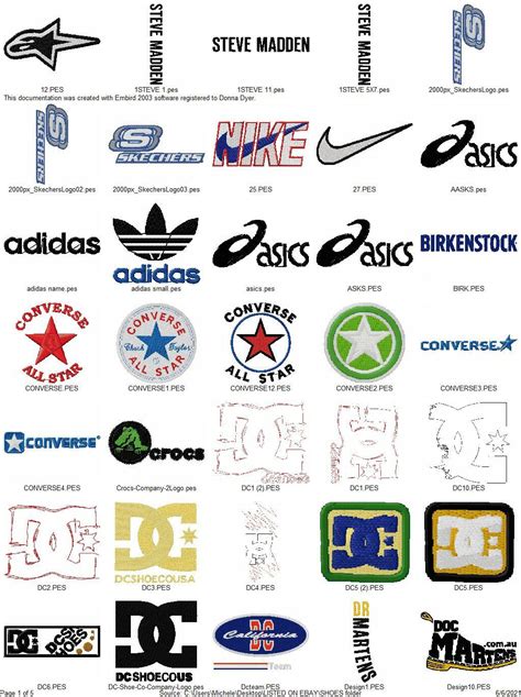 Shoe Brand Logos List