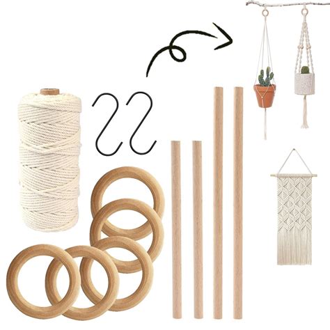 ecofynd Easy Macrame DIY Kit for Plant Hanger, Wall Hanging ...